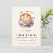 Minimalistische Liebe ist das Brechen von Kaffee B Einladung (Stehend Vorderseite)