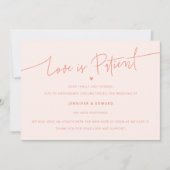 Minimalistische Liebe ist ein Patient-Hochzeitsakt Einladung (Vorderseite)