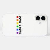 Minimalistische Liebe ist Liebe Pride Rainbow & He Case-Mate iPhone Hülle (Rückseite (Horizontal))