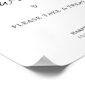 Minimalistische Liebe ist süßes Dessertschild Poster (Ecke)