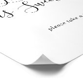 Minimalistische Liebe ist süßes Hochzeitszeichen Poster (Ecke)