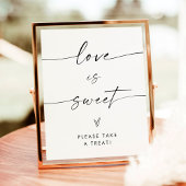 Minimalistische Liebe ist Sweet Shower Dessert Sig Poster