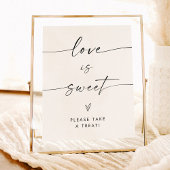 Minimalistische Liebe ist Sweet Shower Dessert Sig Poster
