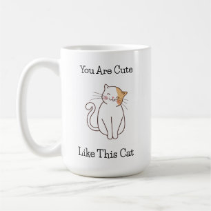 Minimalistische Liebe Katzenpsychische Erkrankung  Kaffeetasse