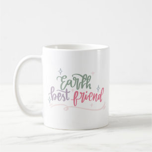 Minimalistische Liebe Planet Earth Best Friend Sof Kaffeetasse