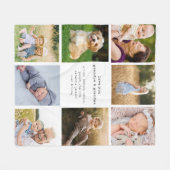 Minimalistische Liebe Sie Opa & Oma Foto Grid Fleecedecke (Vorderseite (Horizontal))