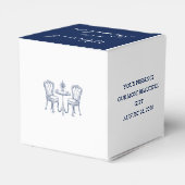 Minimalistische Liebe Swans Hochzeit Geschenkschachtel (Rückseite)