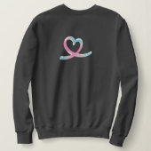 Minimalistische Liebe Sweatshirt für Frauen (Design Rückseite)
