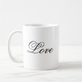 Minimalistische Liebe Text Tasse | Liebe Cup | LIE (Links)