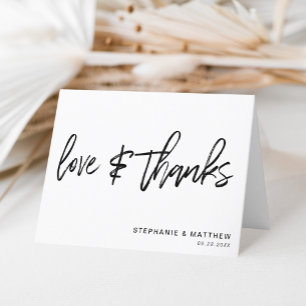 Minimalistische Liebe und dank Handschrift Dankeskarte