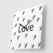 Minimalistische Liebe Wall Clock - Romantisches mo Quadratische Wanduhr (Winkel)