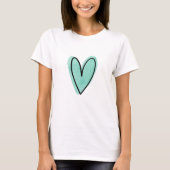 Minimalistische Liebe Wasserfarben Niedlich T-Shirt (Vorderseite)