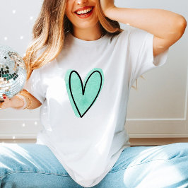 Minimalistische Liebe Wasserfarben Niedlich T-Shirt