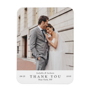 Minimalistische Liebes- & Dankeschön-Foto-Hochzeit Magnet