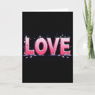 Minimalistische Liebes-Glitch-Karte Karte