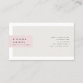 Minimalistische Light Pink Greige Business Card Visitenkarte (Vorderseite)