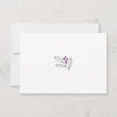 Minimalistische Lila Berries Blätter Hochzeitsszen RSVP Karte (Rückseite)