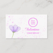 Minimalistische Lila Blume Pink Splash Florist Visitenkarte (Vorderseite)