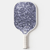Minimalistische Lila Diamant Moderne Monogramm Pickleball Schläger (Vorderseite)