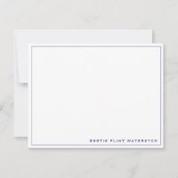 Minimalistische Lila Grenznotizkarte