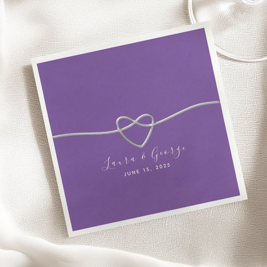Minimalistische Lila Hochzeit Napkins Serviette