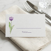 Minimalistische Lila Hochzeitsempfehlung Platzkarte