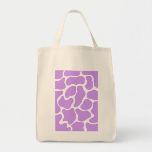 Minimalistische Lila Kuhausdruck Tragetasche