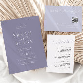 Minimalistische Lila Lilac Herzenssehen Einladung