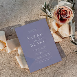 Minimalistische Lila Lilac Herzenssehen Einladung