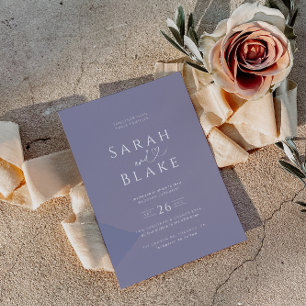 Minimalistische Lila Lilac Herzenssehen Einladung