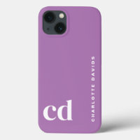 Minimalistische Lila Monogramm