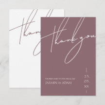 Minimalistische Lila Script-Typografie-Hochzeit