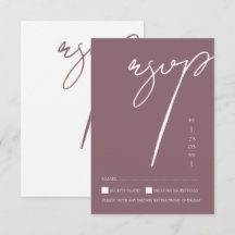 Minimalistische Lila Script-Typografie-Hochzeit