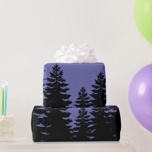 Minimalistische lila Silhouette Geschenkpapier (Partygeschenke)