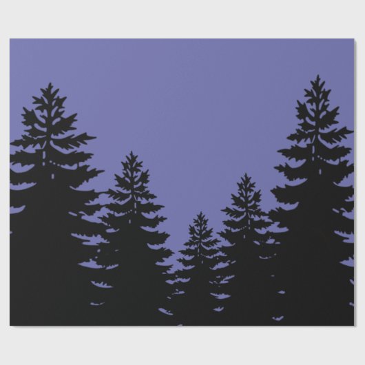 Minimalistische lila Silhouette Geschenkpapier (Flach)