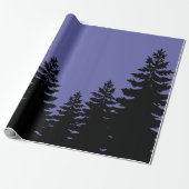 Minimalistische lila Silhouette Geschenkpapier (Ungerollt)