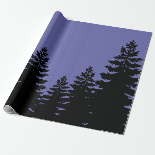 Minimalistische lila Silhouette Geschenkpapier (Ungerollt)