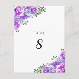 Minimalistische Lila Sitzplatzkarte Postkarte