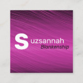 Minimalistische Lila Streams großer Text QR-Code Quadratische Visitenkarte (Vorderseite)