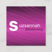 Minimalistische Lila Streams großer Text QR-Code Quadratische Visitenkarte (Vorderseite)