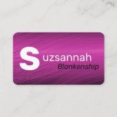 Minimalistische Lila Streams großer Text QR-Code Visitenkarte (Vorderseite)