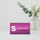 Minimalistische Lila Streams großer Text QR-Code Visitenkarte (Stehend Vorderseite)