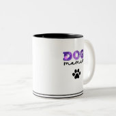 Minimalistische Lila Tasse "Dog Mama" (VorderseiteRechts)