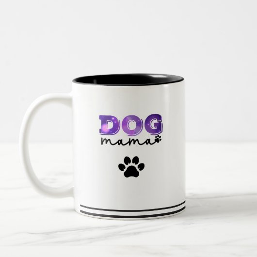 Minimalistische Lila Tasse "Dog Mama" (Links)