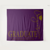 Minimalistische Lila- und Gold-Glückwunsch Wandteppich (Vorderseite (Horizontal))