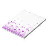Minimalistische Lila und weiße Pflaumen Wiesenblum Notizblock (Rotiert)