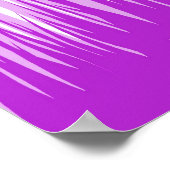 Minimalistische Lila und weiße Pflaumen Wiesenblum Poster (Ecke)