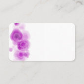 minimalistische lila-weiße Aquarellgestaltung Visitenkarte (Rückseite)