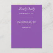 Minimalistische Lila Wildblume RSVP Karte (Vorderseite)