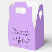 Minimalistische Lilac Lavender Signature Script Ho Geschenkschachtel (Geöffnet)